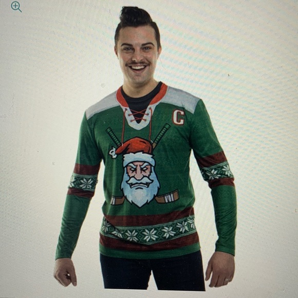 Faux Real Other - Faux Real Christmas Hockey Jersey Long Sleeved Tee - size XL